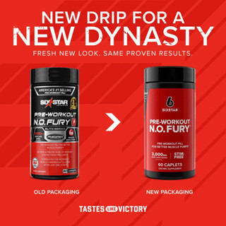 Six Star Pre-Workout N.O. Fury (60เม็ด) พรีเวิร์คเอาท์ เพิ่มพละกำลัง เพิ่มกล้าม ออกกำลังกาย