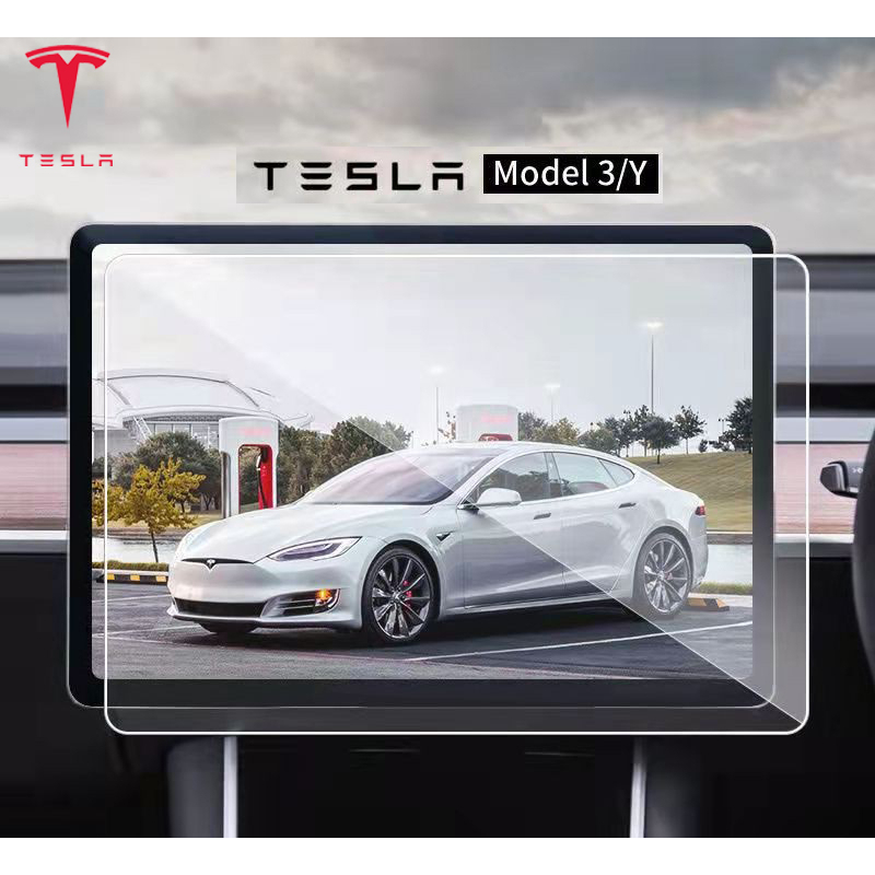 [ส่งจากไทย]Tesla Model Y/Model 3 Highland ฟิล์มกระจก ฟิล์มกันรอยหน้าจอ ฟิล์มกันรอยเต็มจอ