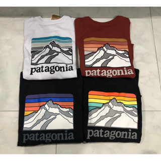 ของแท้ เสื้อ Patagonia Line Logo Ridge Pocket Responsibili-Tee