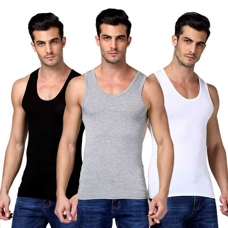 ASRV เสื้อกล้ามผู้ชาย เสื้อแขนกุด ผ้าฝ้ายบริสุทธิ์ รูปที่ 2