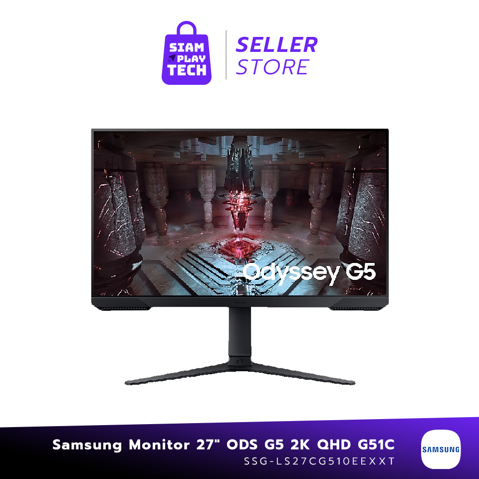 SAMSUNG MONITOR 27" ODYSSEY G51C รุ่น LS27CG510EEXXT Gaming monitor (หน้าจอคอมพิวเตอร์)
