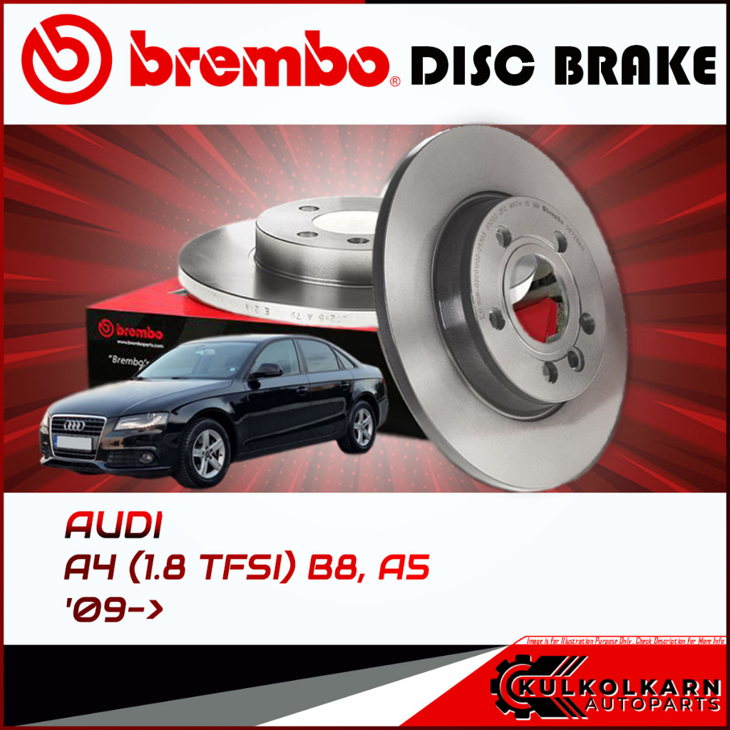 จานเบรกหลัง    Audi A4 (1.8 TFSI) B8, A5  09-> (08 A759 11)