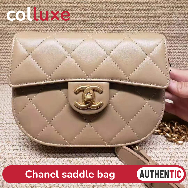 💯ของแท้👜ชาแนล Chanel กระเป๋าสุภาพสตรี/อาน/กระเป๋า Messenger