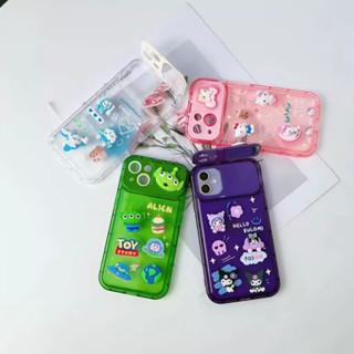 เคสนูนTPU ลายการ์ตูนน่ารัก มีกระจก ขาตั้งได้ สำหรับ Oppo A15 A15S A31 A54 A3S F9 A12 A5S A7 A5 2020 A9 2020 การ์ตูนนูน