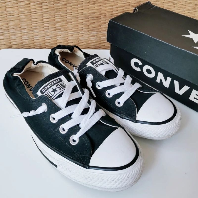 [มือสอง] Converse All Star Shoreline Slip-on รองเท้าคอนเวิร์ส​​ สีดำ​ ​size 37.5 ของแท้​ สภาพดี