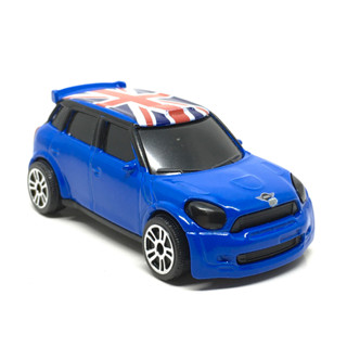 รถเหล็กมาจอเร็ต Majorette Mini Cooper WRC Union Flag สีฟ้า ขนาด 1/64 ยาว 8 cm มือสอง #001