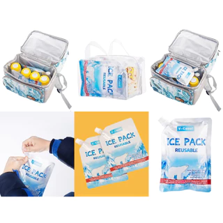 V-coool ไอซ์เจล Ice Gel Premium ใส่กระเป๋า เจลเก็บความเย็นได้นาน น้ำแข็งเทียม ไอซ์เจล