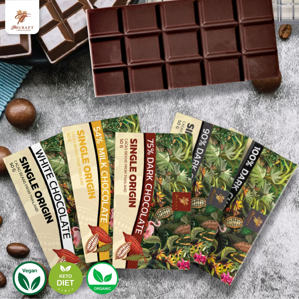 พร้อมส่ง ดาร์กช็อกโกแลต 90% คีโต, Dark chocolate 90 % KETO ขนาด 35 g / ขนาด 50 g