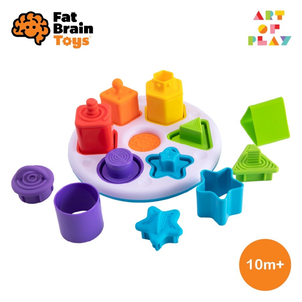 Plugzy - ของเล่นส่งเสริมการเรียนรู้เรื่องรูปทรง สี และการสัมผัสจาก Fat Brain Toys - สำหรับอายุ 10M+