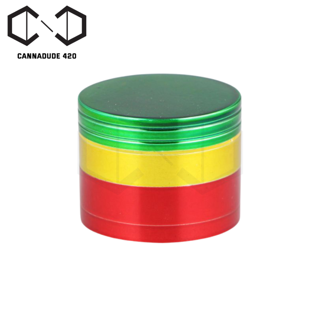Rasta Grinder Aluminium ที่บด เครื่องบดสมุนไพร 55 มม. [GDS75] Rasta Style Herb Grinder 4 ชั้น อย่างด