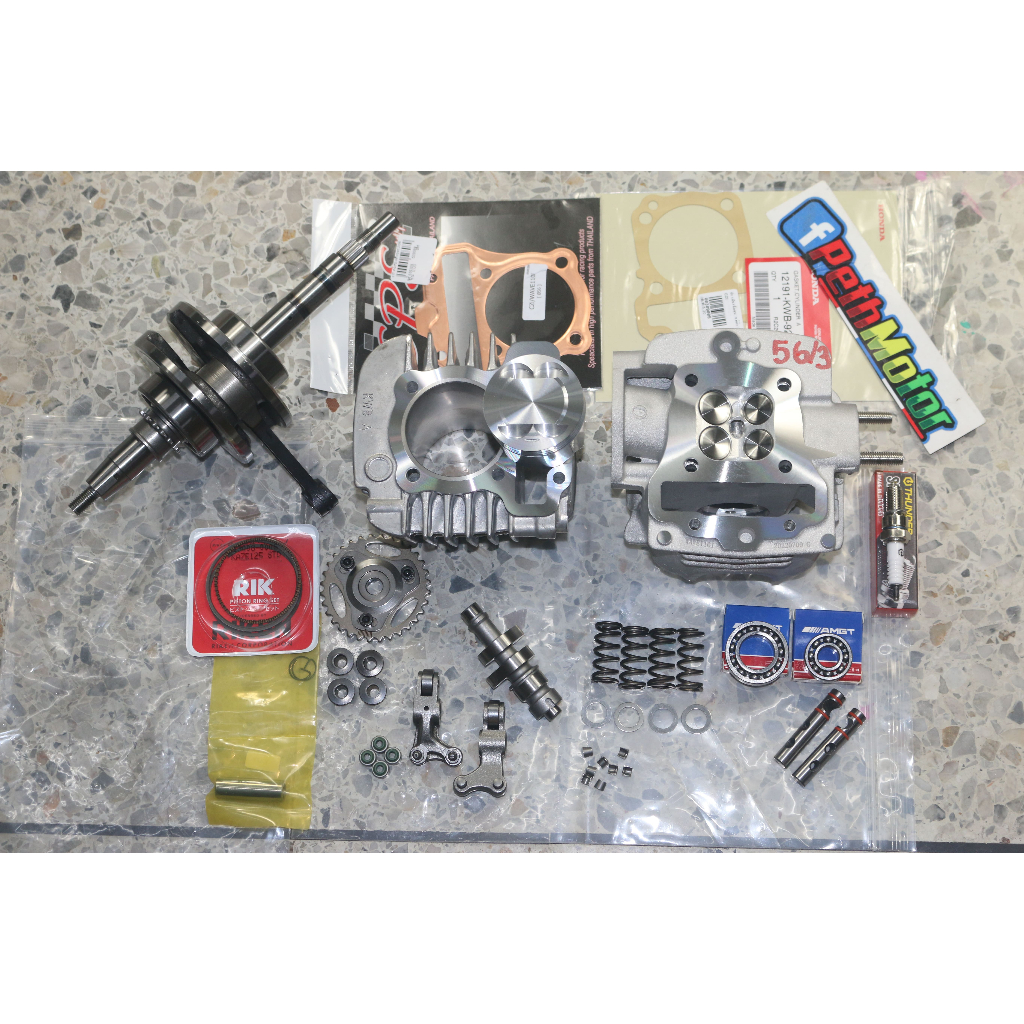 ชุด56 ชัก3 4วาล์ว เวฟ110iบล็อคเก่า เสื้อฝาข้อเหวี่ยงแต่ง เฟืองบิดแคมครบชุด เซ็ทหลังวาว(คว้านแคร้งใส่