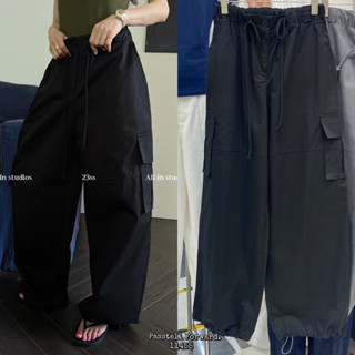 🇰🇷New🇰🇷  Korea cargo trousers  มาใหม่เลยค้าา กับคาร์โก้ สุดฮิตรุ่นนี้ดีเทล เชือกผูกหน้า กระเป๋าข้าง