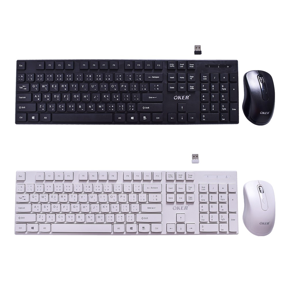 ✅แท้100% OKER K8800 DOMINATOR 2.4GHZ WIRELESS COMBO Mouse Keyboard ชุดคีย์บอร์ดเม้าส์ไร้สาย เมาส์ คีย์บอร์ดไร้สาย 8800 ราคา ถูกที่สุด ดีลบีเคเค แกลเลอรีภาพที่ 2