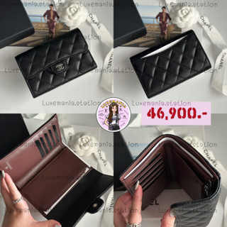 👜: New!! Chanel Tri-fold Medium Wallet Black SHW Microchip‼️ก่อนกดสั่งรบกวนทักมาเช็คสต๊อคก่อนนะคะ‼️