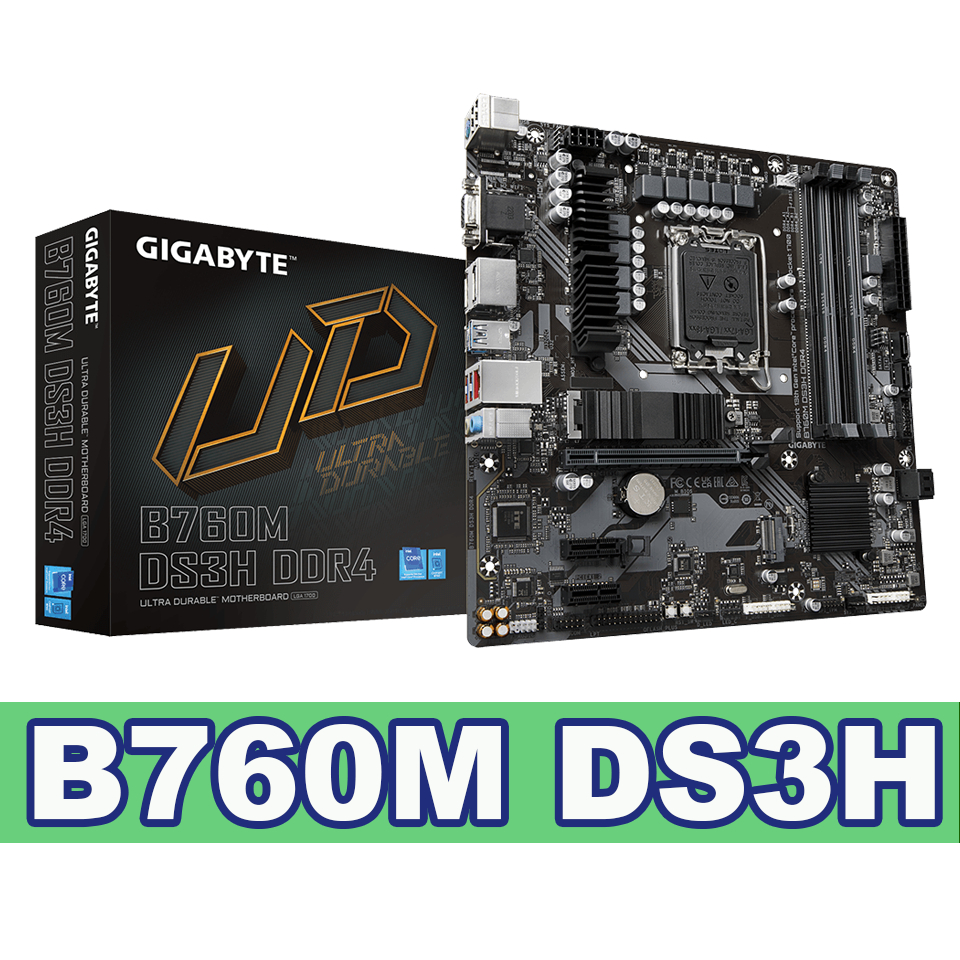 MAINBOARD (เมนบอร์ด) GIGABYTE B760M DS3H DDR4 / DDR5