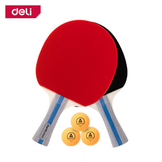 ไม้ปิงปองเเพ็คคู่ ไม้ปิงปองติดยาง ชุดไม้ปิงปอง ไม้ตีปิงปอง table tennis จับถนัดมือ แพ็คคู่ แถมฟรีลูกปิงปอง 3 ลูก Mekong