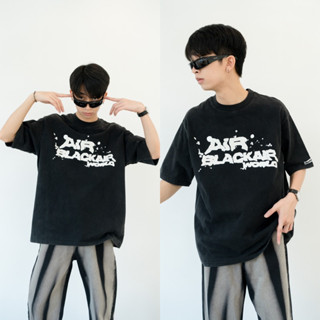 EXT PAINT vintage T-shirt เสื้อดยืดแขนสั้นทรงโอเวอร์ไซส์ผ้าฟอก