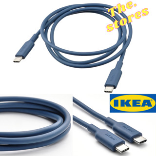 สายชาร์จมือถือ iKea USB-C to USB-C สีน้ำเงิน ยาว 1 เมตร SITTBRUNN ซิตต์บรุนน์