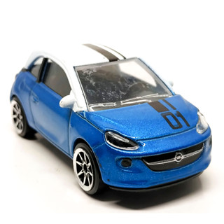 "รถเหล็กมาจอเร็ต Majorette Opel Adam สีเมทัลลิกน้ำเงิน / หลังคาขาว คาดดำ 01 ขนาด 1/64 ยาว 8 cm มือสอง #004