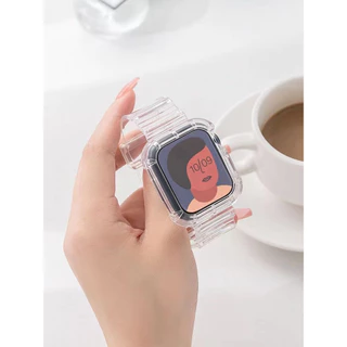 สายนาฬิกาข้อมือ ซิลิโคนนิ่ม แบบใส สําหรับ iWatch 11 10 9 8 7 6 SE 5 4 3 2 1 ขนาด 49mm46มม41มม45มม40มม44 มม42มม38 มม