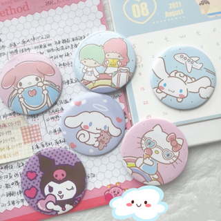 Sanrio Ins กระจกแต่งหน้า ขนาดเล็ก แบบพกพา ลายการ์ตูน  กระจก น่ารัก กระจกแต่งหน้า