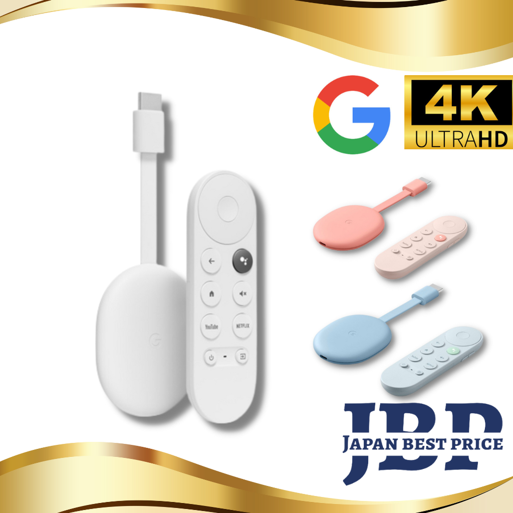 Chromecast 2022 Google Chromecast Gen4 with Google TV 4K สีขาว 【ของแท้】Chromecast 2022 with Google T