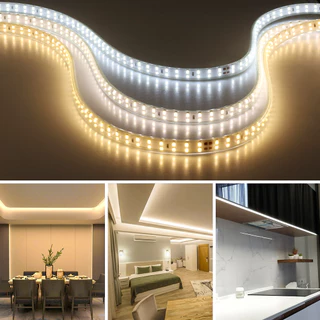ไฟเส้น แถบไฟ LED ความหนาแน่นสูง ยืดหยุ่น ไฟปีใหม่ 220V ไฟแต่งสวน ไฟติดห้อง เปลี่ยนฟรี ไฟสายยาง 5M/ 10M/15M/20M