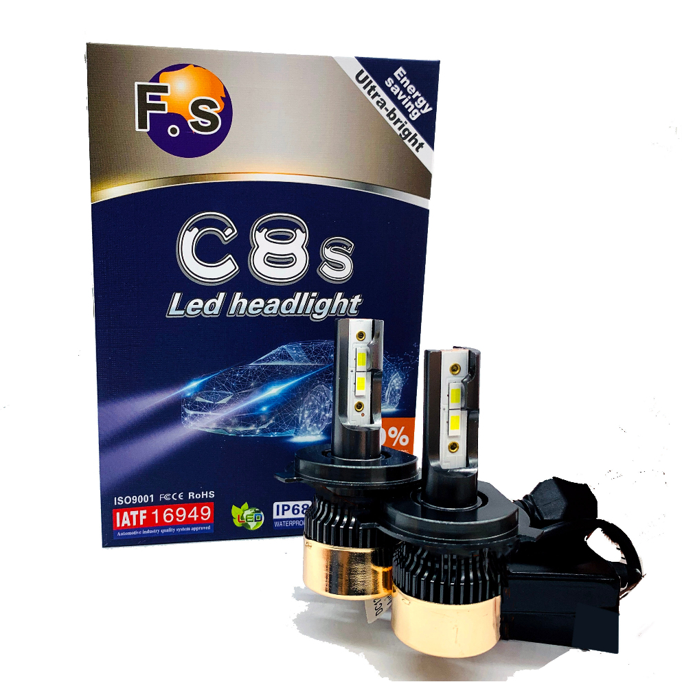 ไฟหน้า LED รุ่น C8S แสงสีขาว ขั้ว H4 H11 9006/HB4 9005/HB3 H7 รับประกัน 15วัน