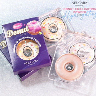 N336 ไฮไลท์โดนัท   DONUT HIGHLIGHTING POWDER ไฮไลท์พาวเดอร์ เนื้อเนียนละเอียด.