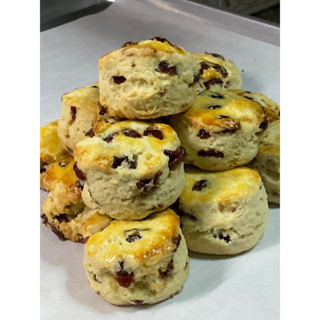 Cranberry SCONE แคนเบอร์รี่ สโคน ขนาด 5 cm หวานน้อย พร้อมแยม 2 oz