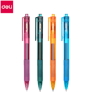 ปากกาเจลลูกลื่น ปากกาเจล ปากกาจดสรุป ปากกาลูกลื่น ปากกาดำ คละสี 12แท่ง 0.5mm เขียนดี เขียนลื่น เปลี่ยนไส้รีฟิลได้ ASP