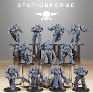 Warhammer 40k proxy Socratis Melee Infantry -3d print miniature boardgame model war game - StationForge