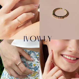 แหวน ivowly-glitter ring (กรอกโค้ด:  HECVR ลด 45.-) แหวนพลอย