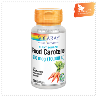 Solaray,Food Carotene, 500 mcg (10,000 IU), 30 Capsules