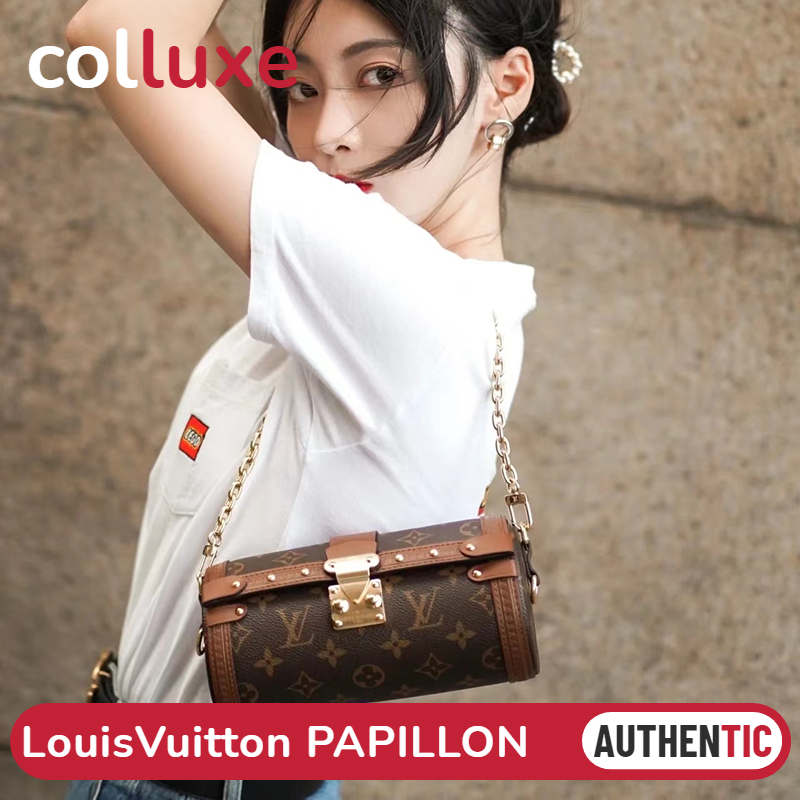 💯ของแท้👜หลุยส์วิตตอง Louis Vuitton PAPILLON TRUNK สุภาพสตรี/กระเป๋าสะพายไหล่/กระเป๋าร่อซู้ล