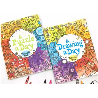 หนังสือ A Drawing + A Puzzle  a Day (366days) ให้เด็กๆ ฝึกเล่นเกมอวาดรูปทุกวัน สนุกสนาน เพลิดเพลิน ความคิดสร้างสรร