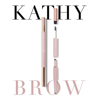 KATHY AMREZ 3B Brow ดินสอเขียนคิ้วซุปตาร์ 3 หัวในแท่งเดียว ดินสอเขียนคิ้วกระแต กันน้ำ แท่งเดียวจบ ติดทน พร้อมส่ง ส่งไว