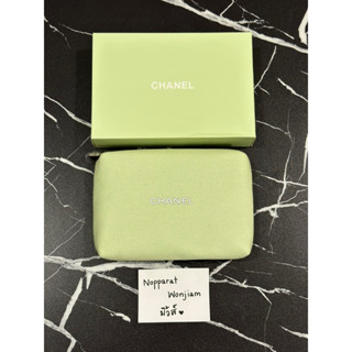 (New/แท้💯) กระเป๋าเครื่องสำอางค์ Chanel สีตามน้ำหอม Chanel Chance สีเขียว💚