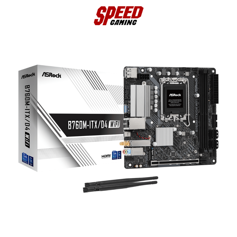 MAINBOARD (เมนบอร์ด) ASROCK B760M-ITX/D4 WiFi  / By Speed Gaming