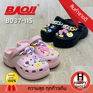 🚚ส่งเร็ว🚛ส่งด่วน👟สินค้าใหม่✨รองเท้าโฟมหุ้มหัวหญิง BAOJI รุ่น B037-115 FUN EVERY DAY