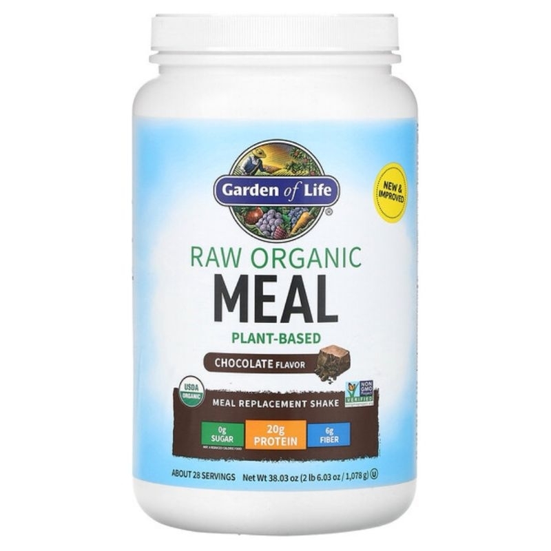 Garden​ of​ Life, RAW Organic Meal, Meal Replacement Shake, Chocolate, 2 lb  6.03 oz (1,078 g)