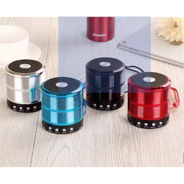 ลำโพงบลูทูธ WS887 ไมค์และลำโพงในตัว สนทนาได้ Mini Bluetooth รองรับ MP3 USB MicroSD
