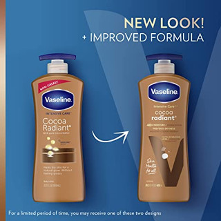 Vaseline Intensive Care Cocoa Radiant โลชั่นวาสลีน โกโก้ อเมริกา สีน้ำตาล 600ml. แพ็คเก็จใหม่!! (1 ชิ้น)