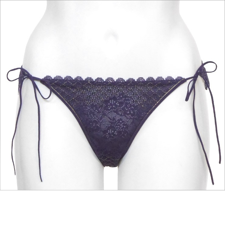 Annebra กางเกงใน ทรงบิกีนี่ ผ้าลูกไม้ Bikini Panty รุ่น AU3-862 สีดำ