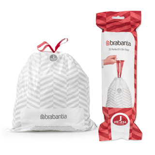 Brabantiaถุงขยะ สำหรับถังขยะขนาด 23 ลิตร Brabantia Perfect Fit Bags Code J 23L, for BO Pedal Bin 23L จำนวน 3 แพ็ค(60ใบ)