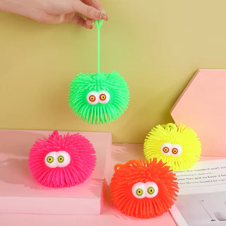 ตุ๊กตาหมี เฟอร์บี้ เม่น ของเล่น มีไฟ LED รูปการ์ตูน ของเล่นสําหรับเด็ก ที่บีบ ผ่อนคลายกล้ามเนื้อลูกบอลยางนุ่ม บอลเด้ง