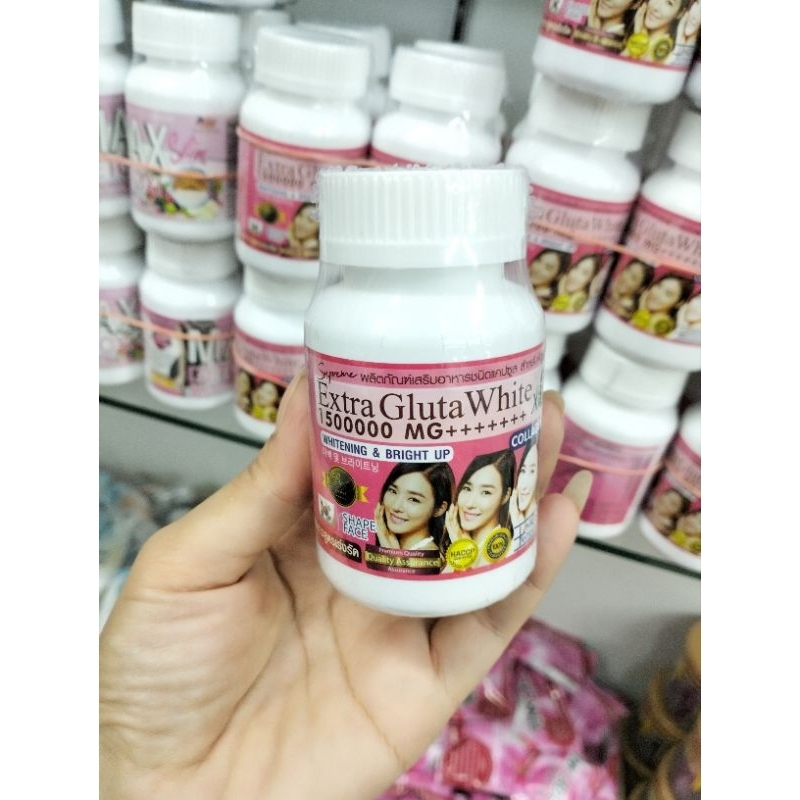 กลูต้าล้านห้า เอ็กซ์ต้ากลูต้าไวท์ 1500000 mg+++ Super Extra Gluta White 1กระปุก30เม็ด