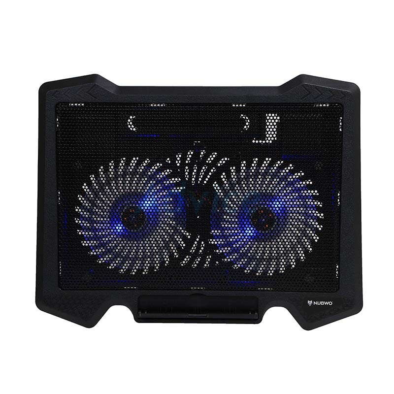 ✅แท้100% Nubwo NF-233 Cooler Pad 2FAN Super Silent พัดลมโน็ตบุ๊ค ระบายความร้อน ไฟLEDสีฟ้า 10-17 นิ้ว IGRIS #CC 233