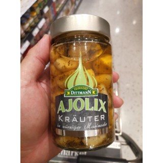 ecook​ เยอรมัน​ กระเทียมดอง​ สมุนไพร​ ในน้ำมันเรพซีท g​ ajolix krauter in​ maditerraner 225g