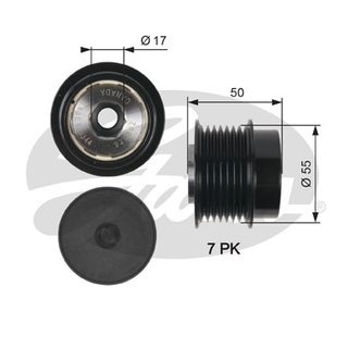 มู่เล่ไดร์ชาร์จ ALPHARD ANH20 CAMRY ACV40 ACV51 ESTIMA ACR30 ACR50 RAV4 ACA22 2003- LEXUS ES240 1AZ 2.0 2AZ 2.4 GATES